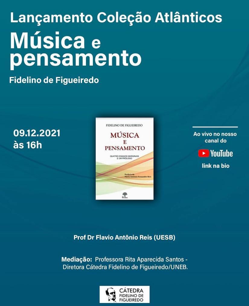 Livro Música e Pensamento do patrono Fidelino de Figueiredo